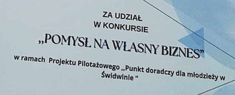 Wyniki konkursu „Pomysł na własny biznes”.