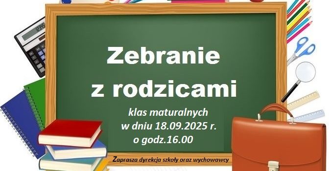 Spotkanie dla rodziców uczniów klas maturalnych